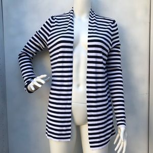 Bananas Republic Blue & White Stripes Cardigan XS